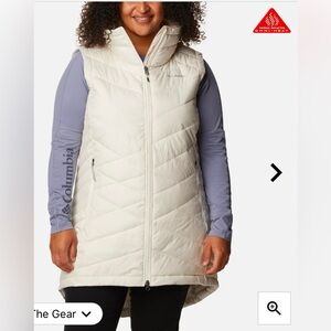 Columbia Women’s Heavenly Long Vest – Size Medium, Chalk, NWT